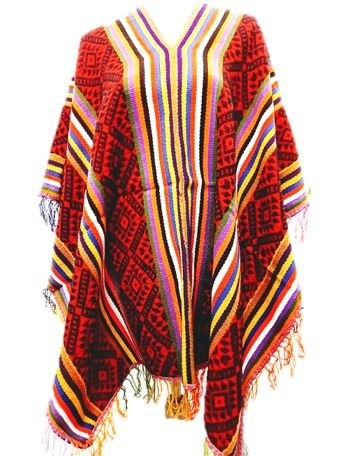 Dames poncho Cusco - Peruvian poncho - online Peruaanse Alpacawol kleding < Gratis verzending>